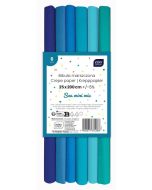 Bibuła marszczona Sea mini mix 6szt 200x25cm