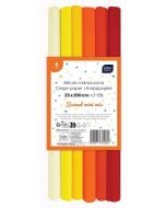 Bibuła marszczona Sunset mini mix 6szt 200x25cm