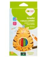 Kredki drewniane jumbo 12 kol + temperówka