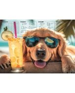 Mata na biurko z nadrukiem chillout dog