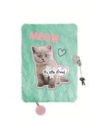 Pamiętnik z kłódką A5/96K włochacz Fluffy Kitty