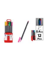 Cienkopis 0.4mm 12 kolorów