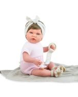 Lalka hiszpańska Reborn Ane Vichy Flower... 45cm