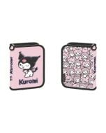 Piórnik dwuklapkowy bez wyposażenia Kuromi pink