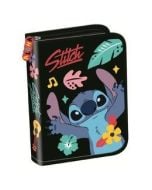 Piórnik dwuklapkowy bez wyposażenia Stitch black