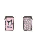 Piórnik potrójny z wyposażeniem Kuromi pink