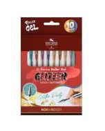 Długopisy żelowe brokat 10 kolorów