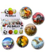 Piłka do odbijania Dinozaury 10cm MIX