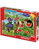 Puzzle dla dzieci 3w1 Krecik i parasol