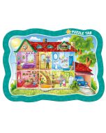 Puzzle ramkowe. Mysi domek