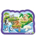 Puzzle ramkowe. Zwierzęta w zoo
