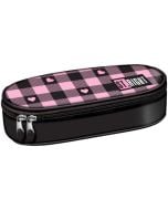 Piórnik saszetka z wewnętrzną klapką Pink Checker
