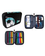 Piórnik podwójny z wyposażeniem PC4 Neon Football