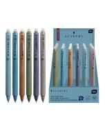 Długopis ścieralny z gripem Academy nieb (24szt)