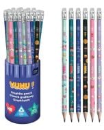 Ołówek grafitowy trójkątny z gumką HB Yuhu (36szt)