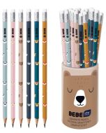 Ołówek z gumką Bebe Friends (36szt)
