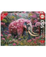 Puzzle 500 Kwiatowy słoń