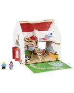 Przenośny domek dla lalek Eco House z akcesoriami