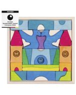 Zamek układanka z lśniącymi kamieniami