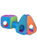 Namiot 3w1 z tunelem pomarańczowo niebieski