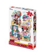 Puzzle 4w1 4x54 Myszka Minnie i Daisy