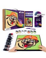 Kolorowanka z masy plastycznej po numerach Mops