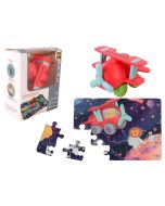 Auto puzzle Przygoda drogowa samolot