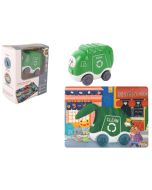 Auto puzzle Przygoda drogowa śmieciarka