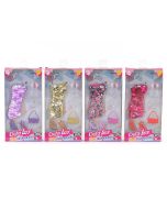 Suknia dla lalki 29cm z butami i torebką MIX