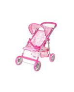 Wózek spacerówka dla lalek z koszem i daszkiem