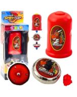 Wyrzutnia z bączkiem latający dysk czerwony