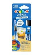 Markery akrylowe z pędzelkiem 2 kolory CARIOCA
