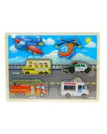 Puzzle drewniane Pojazdy