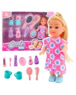 Mini laleczka z akcesoriami do pielęgnacji