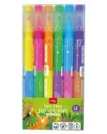 Mazaki warstwowe dwustronne 12 kolorów EASY