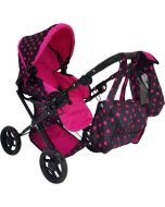 Wózek dla lalek głęboki z torbą