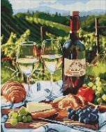 Doamentowa mozaika - Południowa uczta 40x50cm