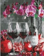 Diamentowa mozaika - Kwitenie orchidei 40x50cm