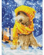 Diamentowa mozaika - Futrzany przyjaciel 30x40cm