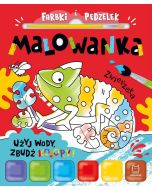 Farbki i pędzelek. Malowanka. Użyj wody, zbudź...