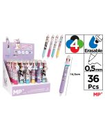 Długopis ścieralny 4-kolorowy Jednorożce (36szt)