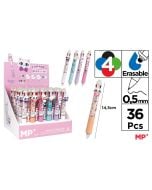 Długopis ścieralny 4-kolorowy Gwiazda (36szt)