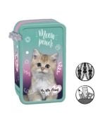 Piórnik potrójny z wyposażeniem Kitty Party