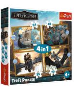 Puzzle 4w1 Jak wytresować smoka, Smocze dni TREFL