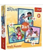 Puzzle 3w1 Czas ze Stitchem TREFL