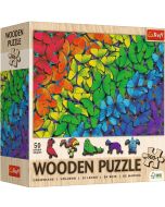 Puzzle drewniane 500+1 Tęczowe motyle TREFL