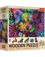 Puzzle drewniane 500+1 Kolorowy szczeniak TREFL