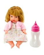 Lalka bobas z butelką i dźwiękiem 30cm