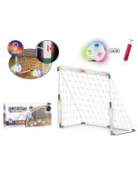 Zestaw z bramką LED + piłka 14cm LED + pompka