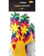 Kwiat w konewce z filcu 9,5x12cm 9szt